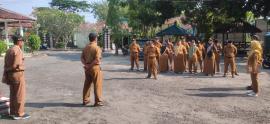 Tingkatkan Disiplin dan Koordinasi Kinerja, Pamong Kalurahan Tancep Rutin Gelar Apel Pagi Setiap Har
